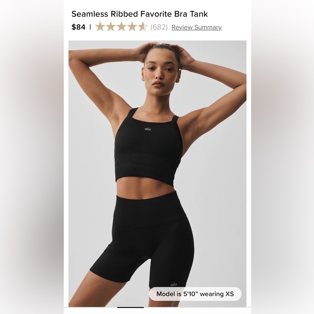 Alo seamless ribbed favorite bra tank